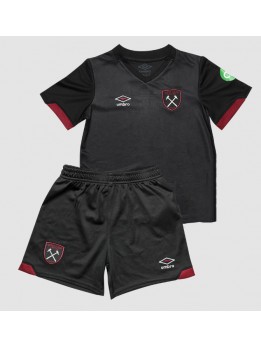West Ham United Replika Borta Kläder Barn 2024-25 Kortärmad (+ byxor)